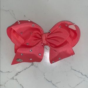 Coral Rhinestone Jojo Siwa Bow